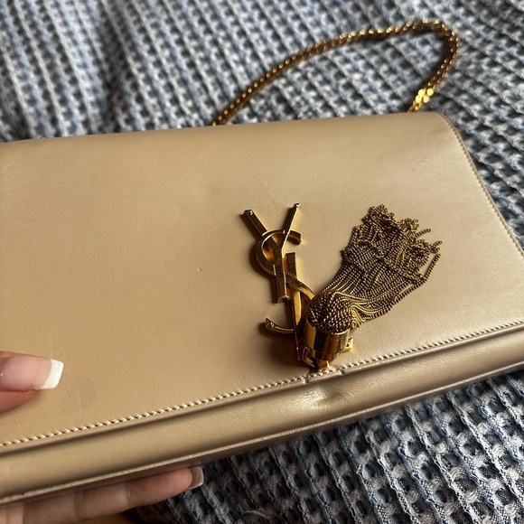 NUDE✨YSL✨ Kate tassel bag medium Saint Laurent shoulder bag clutch YSL purse - Picture 11 of 15